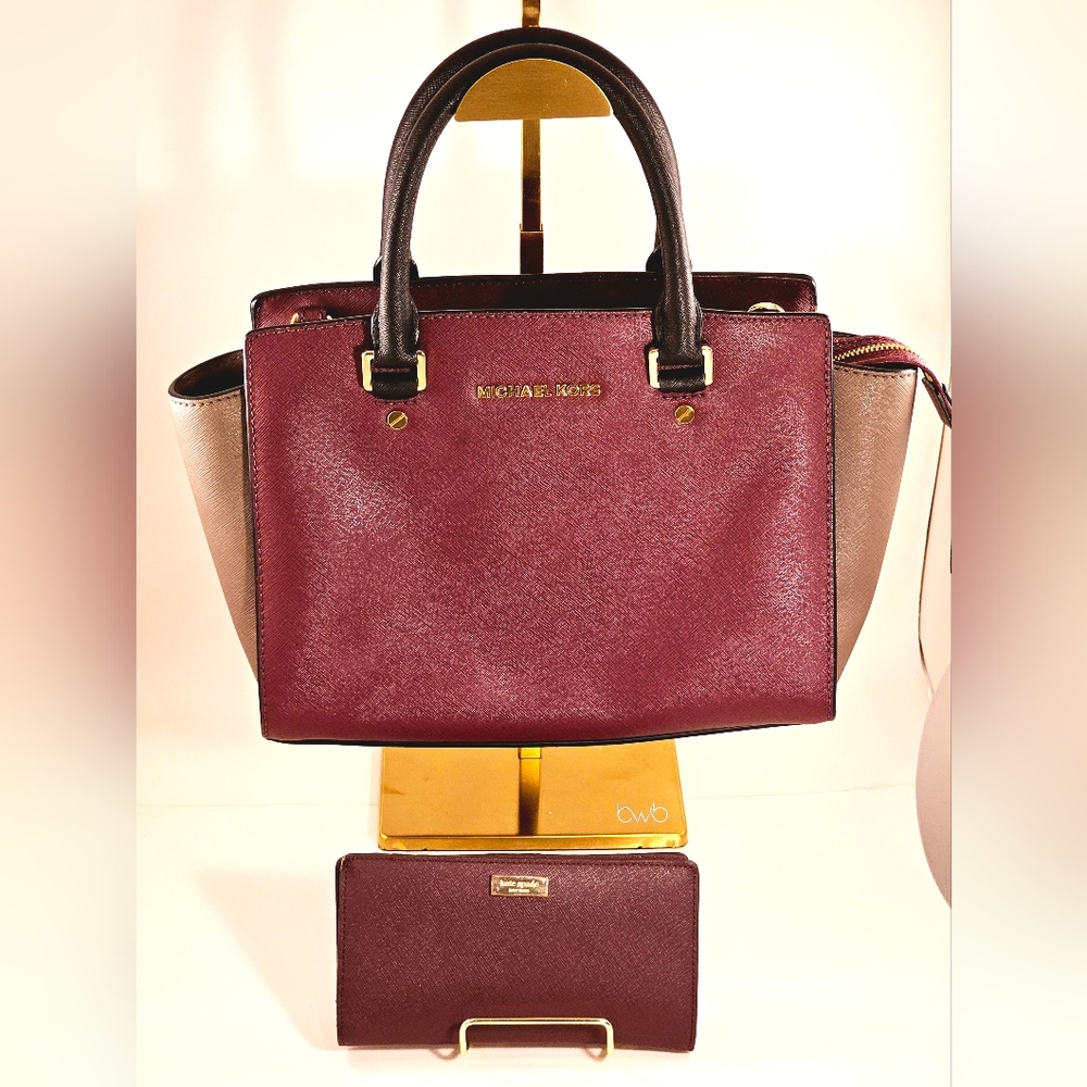 Michael Kors Selma Colorblock with Kate Spade Wallet